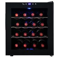 AKDY 16 Bottle Single Zone Thermoelectric Freestanding Wine Cooler Cellar Chiller Refrigerator Fridge Quiet Operation N4