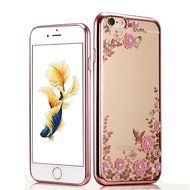 iPhone 7 Case,Inspirationc [Secret Garden] Rose Gold and White PC Plating Clear Shiny Cover Series for Apple iPhone... N7