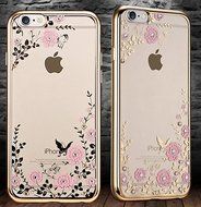 iPhone 7 Case,Inspirationc [Secret Garden] Rose Gold and White PC Plating Clear Shiny Cover Series for Apple iPhone... N8