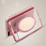 iPhone 7 Case,Inspirationc [Secret Garden] Rose Gold and White PC Plating Clear Shiny Cover Series for Apple iPhone... N10