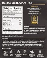 Reishi Mushroom Tea - Organic Herbs - 18 Bleach Free Tea Bags N7