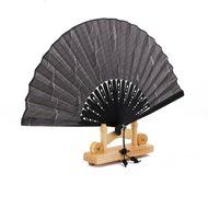 Unisex Hollow Rib Hand Fan Japanese Folding Fan Pocket Fan Grey N6