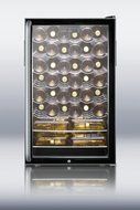 Summit SWC525LSHADA: ADA compliant 20&quot; wide freestanding wine cellar with lock, digital thermostat and full-length...