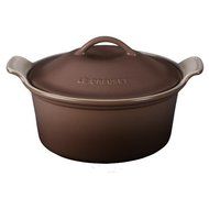 Le Creuset Heritage Truffle Stoneware Covered Round Casserole Dish, 3 Quart