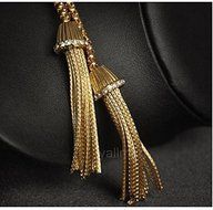 Vintage Women Choker Chunky Statement Gold Long Necklace Chain Pendant Jewelry N4