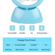 REXSONN Ultrasonic Desktop Cool Misting Fan Humidifier with Built-in Battery and Water Tank for Beauty, Home,... N22