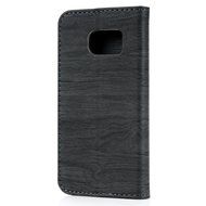 Badalink Galaxy S7 Wallet Case Wood Texture Premuim PU Leather Case Slim Fit Flip Folio Kickstand Case with Card... N3