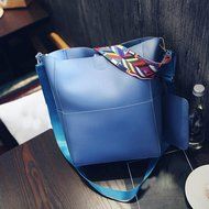 AutumnFall Women Shoulder Vintage Leather Female Bag Crossbody Shoulder Bags+Clutch Bag (Black) N3