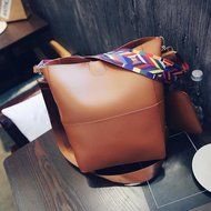 AutumnFall Women Shoulder Vintage Leather Female Bag Crossbody Shoulder Bags+Clutch Bag (Black) N4