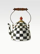 Courtly Check Enamel 3 Qt Tea Kettle by MacKenzie-Childs Ltd