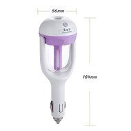 IPUIS Car Air Humidifier with USB Changer Port Aromatherapy Essential Oil Aroma Diffuser Air Purify Car charger... N24
