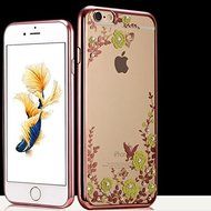 iPhone 7 Case,Inspirationc [Secret Garden] Rose Gold and White PC Plating Clear Shiny Cover Series for Apple iPhone... N16