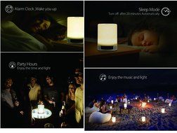 KoTeel LED Bluetooth Speaker, All-in-one Portable Wireless Bluetooth Speakers with LED Table Lamp, Alarm Clock... N2