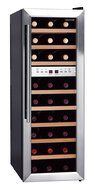 HOMEIMAGE DUAL-ZONE Thermal Electric Wine Cooler with Stainless Steel Door &amp; Wooden Rack for 27 Bottles - HI-27SS