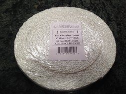 Adhesive Backed Wood Stove Door Gasket, Fiberglass Rope Seal. Flat 1/4" x 1" wide x 50 ft. roll