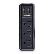 CyberPower CSP300WU Professional 3-Outlets Surge Suppressor 2 USB Charging Ports 918 Joules N2