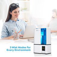 Cool Mist Humidifier with LED Display, TaoTronics Ultrasonic Air Humidifers with No Noise, 4L Large Capacity,... N5
