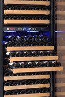 Allavino Classico Series 172 Bottle Dual-Zone Wine Refrigerator Right Hinge Black Glass Door