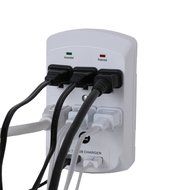 Surge Protector, Electronics Charging Station, 6 Outlet 2 USB Port Wall Adapter with Safety Indicator Lights -... N10