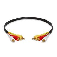 Cmple - 3-RCA Composite Video Audio A/V AV Cable GOLD -12 ft