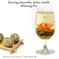 Elitea&reg; 12 Pieces Premium Grade Jasmine Blossom Blooming Flowering Flower Tea Balls (Assorted 6 Blooming Styles) N12