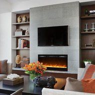 Gibson Living GL2036CC Madison 36 Inch Crystal Recessed Wall Mounted Electric Fireplace N2
