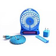 Portable Fan, KaiYeah 3 in 1 4 Vanes Mini USB Rechargeable Fan with Power Bank and Flashlight, Package with Wall... N17