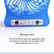 Portable Fan, KaiYeah 3 in 1 4 Vanes Mini USB Rechargeable Fan with Power Bank and Flashlight, Package with Wall... N18