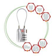 HT Luggage Locks Combination Password Locks Padlocks TSA Approved 3-Digit 4-Pack (Four Color) N31