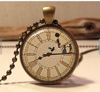 Peter pan Necklace .Peter Pan Jewelry. Peter Pan art pendant jewelry