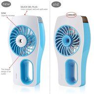 iwish Handheld Spray fan USB Mini Misting Fan with Personal Cooling Humidifier - Blue N5