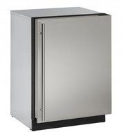 U-Line U2224RS00B 24&quot; 2000 Series Built In Counter Depth Compact Refrigerator with 4.9 cu. ft. Capacity, in Stainless...