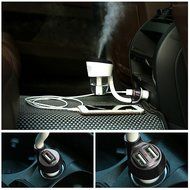 Car Humidifier with Dual USB Charger, Multi-Function Ultrasonic Car Humidifier + Essential Oil Aroma Diffuser... N4