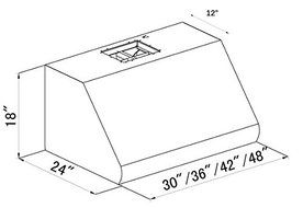 Z Line 686-36 Under Cabinet Range Hood, 36-Inch N3