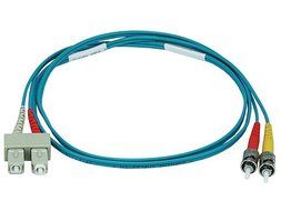 Monoprice 106405 1-Meter ST/SC Multi Mode Duplex 10GB Fiber Optic Cable - Aqua