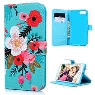 iPhone 7 Plus Case (5.5 inch) - Wallet Flip Stand Case PU Leather Case with Shockproof TPU Inner Bumper Colorful...