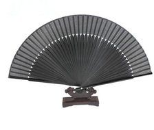 High quality folding fan, on the edge of the lacquer that bake fan (black skeleton) N4
