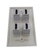 Lemeng New Design 4 Port HDMI Keystone Face Plate Panel-White N3