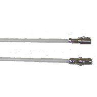 DC White Nylon Poly Rod with Small Buttonlok Adapter - 4&#039; x 3/8&quot;