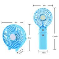 DOIOWN Handheld Portable Table Mini Fan Battery Rechargeable (Blue) N31
