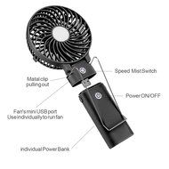 DOIOWN Handheld Portable Table Mini Fan Battery Rechargeable (Blue) N35