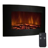 Wall-Mounted Fireplace Heater 35" XL Large 1500W Adjustable Electric With Remote Without Any Emissions Or Pollution N5