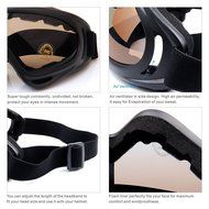 Viriber Snow Googles Windproof UV400 Motorcycle Snowmobile Ski Bicycle Riding Goggles Eyewear Sports Protective... N15