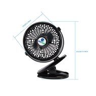 [Update Version with 6.5 Ft Micro Charging Cable] Glovion Baby Clip Stroller Fan - USB Rechargeable Portable Fan... N16