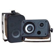 Pyle PDWR30B 3.5 Waterproof Speakers Pair Indoor/Outdoor Black 300W Max Consumer Electronics