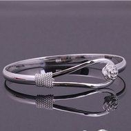 Hot Fashion Women Lady Silver Plated Bracelet Charm Bangle Cuff Jewelry Gift