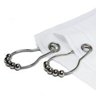 Shower Curtain Hooks and Shower Liner - 72&quot; x 72&quot; 4 Gauge PEVA Shower Curtain Liner with Metal Grommets, Mildew-Free... N4