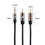 Sinseader 6.6ft 3.5mm to 2RCA Audio Auxiliary Stereo Y Splitter Cable Male to Male input amplifier or receiver... N9