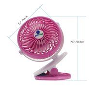 [Update Version with 6.5 Ft Micro Charging Cable] Glovion Baby Clip Stroller Fan - USB Rechargeable Portable Fan... N24