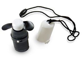 Personal Pocket Model Fan with Cap &amp; Neck Cord, Battery Operated, Kid-Safe. N4
